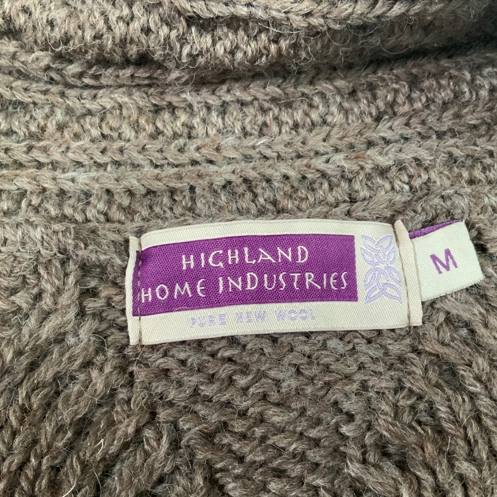 Open Front Wool Cable-Knit Cardigan from Highland Home Industries (medium) - Picture 10 of 13